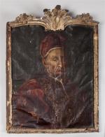 ECOLE ITALIENNE du XVIIIème siècle. Portrait présumé de pape Benoit...