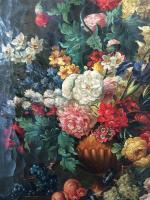 ECOLE FRANCAISE du XIXème siècle. Bouquet de fleurs sur un...