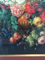 ECOLE FRANCAISE du XIXème siècle. Bouquet de fleurs sur un...