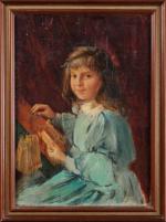 Gaspar Miro LLEO (1859-19530) Portrait de la fille de l'artiste....