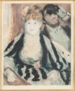 Jacques VILLON (1875-1963) d'après Auguste Renoir. "La loge". Aquatinte en...