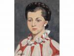 Yves BRAYER (1907-1990). "Portrait de Madame Eliane Petit de la...
