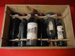 7 bouteilles Rouge de Pomerol Château Plince 1985 caisse bois...