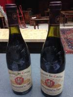 2 bouteilles Rouge, Chateauneuf-du-Pape 1989, Domaine du Caillou,  Claude...
