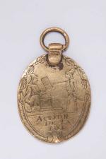 France Révolution 1789-99 - Médaille ovale en laiton gravé sur...