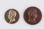 France XIXe siècle - Médaille en bronze "Charles Ferdinand duc...