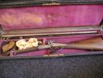 Fusil de chasse fin XIXe siècle, à deux canons damas...