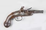 Pistolet de voyage fin XVIIIe siècle, canon dévissable pour chargement...