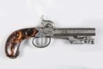 Pistolet Liège milieu XIXe siècle, canon octogonal sous lequel est...