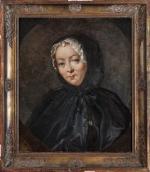 ECOLE FRANCAISE du XVIIIème siècle. "Portrait de dame de qualité...