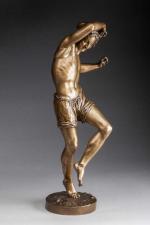 Francisque DURET (1804-1865). " Le danseur napolitain ". Bronze à...
