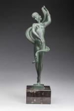 Max LE VERRIER (1891-1973). " Sylphide ". Statuette d'une femme...