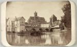 Paysage de ville et rivière. (2 images) ca. 1870. (15...