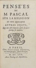 [Blaise Pascal]. Pensées de M. Pascal sur la Religion et...