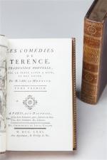 TERENCE. Les comédies. Paris, Jombert, 1771, 3 vol. in-8, mar....