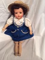 "PB 170-7/0" poupée tête composition, yeux verre bleu dormeurs à...