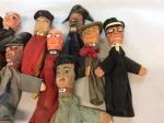 Lot de 10 marionnettes lyonnaises bois ( Guignol, Gnafron, le...