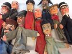 Lot de 10 marionnettes lyonnaises bois ( Guignol, Gnafron, le...