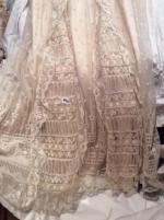 Superbe robe de baptême d'époque Napoléon III,  à plis...