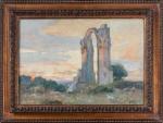 René DEVILLARIO (1874-1942). Environs de Villeneuve-les-Avignon. Huile sur toile.Signée en...
