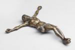 CHRIST en bronze, tête inclinée sur l'épaule droite, périzonium noué...