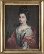 ECOLE FRANCAISE du XVIIème siècle. Portrait de dame de qualité...