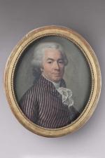 ECOLE FRANCAISE fin XVIIIème siècle. Portrait de gentilhomme en habit...