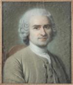 ECOLE FRANCAISE fin XVIIIème-début XIXème siècle. Portrait en buste de...