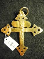 Grande croix grille de Chambéry en or jaune. Epoque XIX°,...