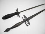 Quatre épées de ville XVIIIe siècle (incomplètes et composites, sans...