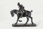Gaston d'ILLIERS (1876-1932), « Chasse à courre ». Sujet en bronze à...