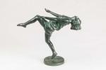 Alexandre Maspoli (1875- ?). « Danseuse », Sujet en bronze à patine verte...