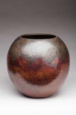 Claudius Linossier (1893-1953), Vase de forme boule à col ouvert...