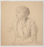 Marie-Louise DEGABRIEL (1900-1984). Portrait de femme. Ensemble de trois dessins...