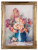 PRATX-BERNARD(1897-1980). Fleurs dans un pot, 1934. Aquarelle sur papier. Signée...