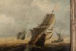 Attribué à Abraham van BEYEREN (1620-1690). Navires quittant le port....