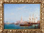 Charles-Clément CALDERON (1864/70-1906). Venise animée. Huile sur toile, signée en...