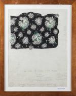 Robert BONFILS (1886-1972), Trois gouaches originales, projets de tissu pour...