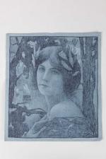 Henri GUINIER (1867-1927),  Nuit douce, Gravure sur papier. Signée en...