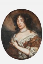 ECOLE FRANCAISE fin XVIIème-début XVIIIème siècle. Portrait de dame de...