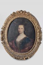 ECOLE FRANCAISE, fin XVIIe-début XVIIIe siècle, Portrait de Dame de...