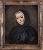 ECOLE FRANCAISE du XVIIIe siècle, Portrait de dame de qualité...