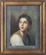 ECOLE FRANCAISE du XIXe siècle, Portrait de jeune femme, aquarelle...