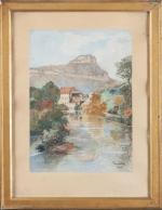 Henri Ganier TANCONVILLE (1845-1936), Paysages du Doubs à Beaune-les-Dames, 1924....