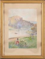 Henri Ganier TANCONVILLE (1845-1936), Paysages du Doubs à Beaune-les-Dames, 1924....