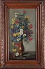 G. FLACHAIRE (Fin XIXe-début XXe siècle), Deux compositions florales en...