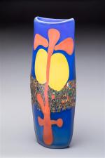 Jean-Luc GARCIN (né en 1954). Vase de forme cylindrique en...